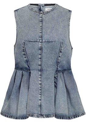 Co’Couture PancyCC Denim Top Fade Denim