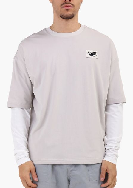 Hi-Tec HTS74 LM Layered Tee Gray White
