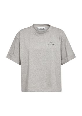 Haute L’Amitié HL Crew Neck Crop Tee Grey Melangé