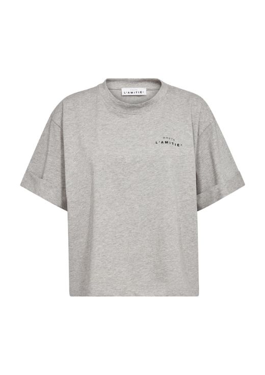 Haute L’Amitié HL Crew Neck Crop Tee Grey Melangé