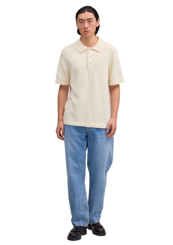 NN07 Randy Boucle Yarn polo Ecru