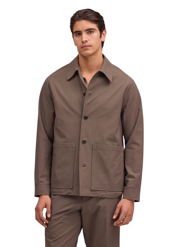 NN07 Blaze Seersucker overshirt Mable Husk
