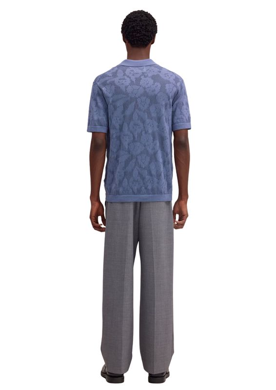 NN07 Ryan Organic cotton polo Stone Blue