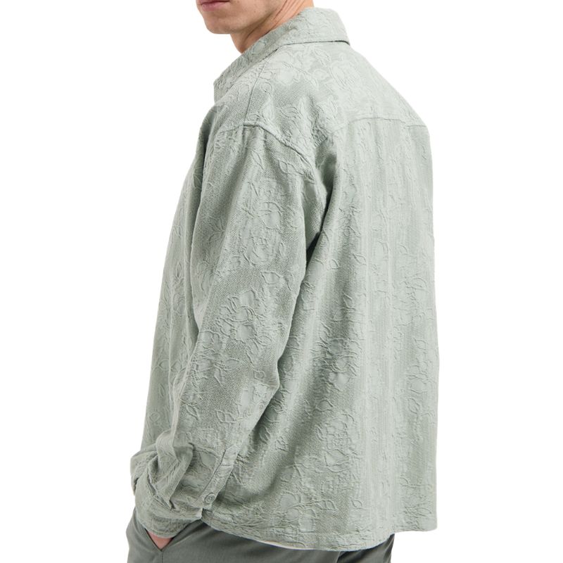 Law of the Sea Nazaire Garment Dyed Jaquard shirt Jadeite