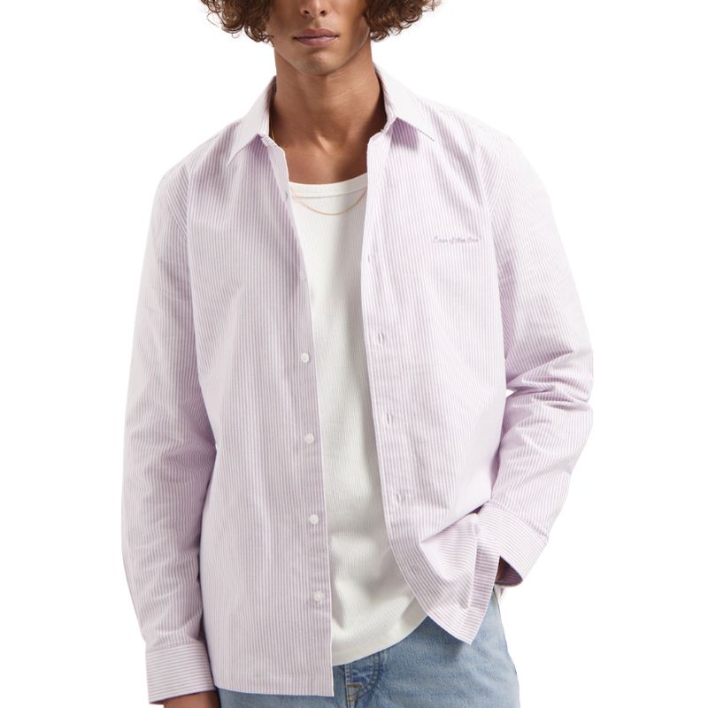 Law of the Sea Artisan Oxford Stripe shirt Purple