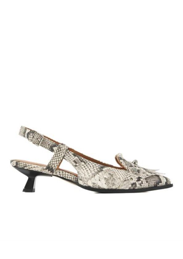 Via Vai Lea Aileen slangenprint slingbacks
