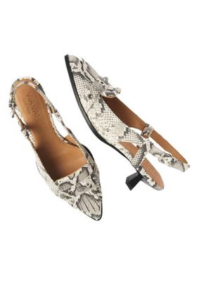 Via Vai Lea Aileen slangenprint slingbacks