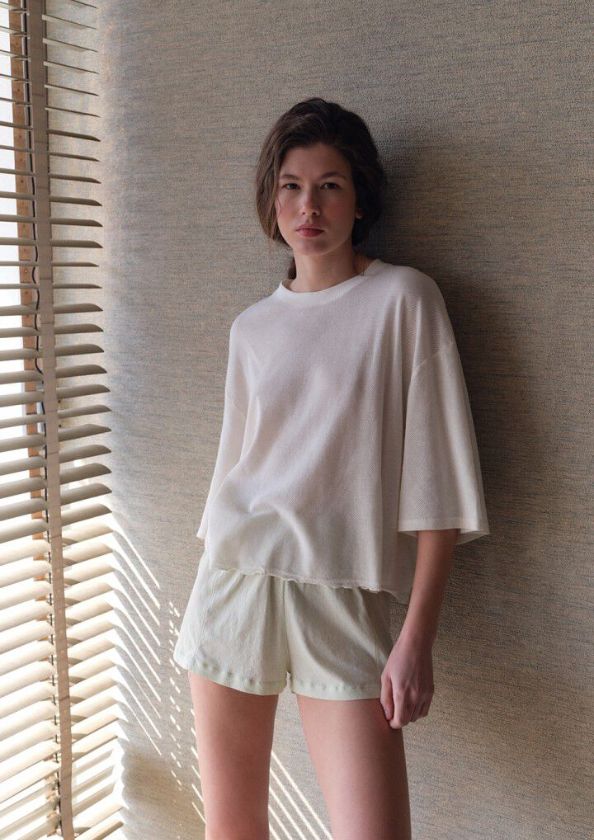 American Vintage Dames T-shirt Atatrip Ecru, Maat: XS/S