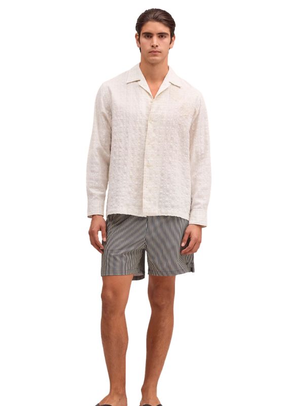 NN07 Holiday - Drawstring swimshorts Navy Stripe