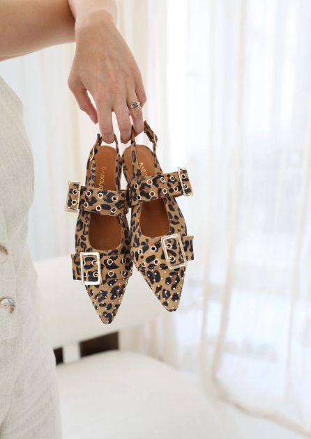 Babouche Soya | Slingback Leopard