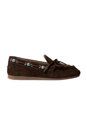 Posa Boat Loafer Western - Dark Brown