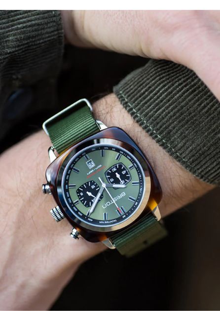 Briston Clubmaster Sport Chrono Vert olive