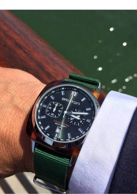 Briston Clubmaster Sport Chrono Vert anglais
