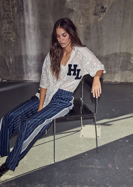 Haute L’Amitié Court Lace Tee Pearl