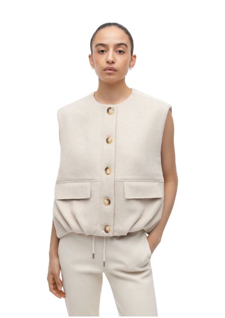 Studio AR Daniela Wool gilet Blend Sand