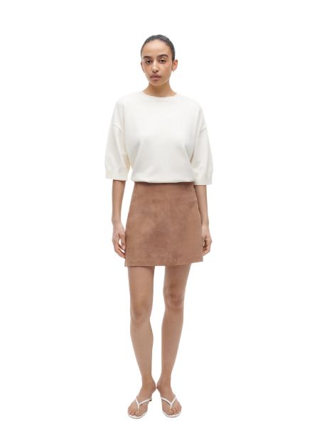 Studio AR Liliana Goat Suede skirt Mousse