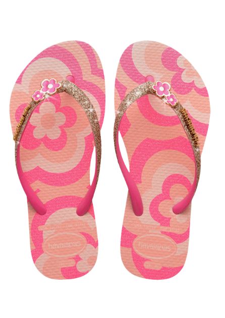 Havaianas Kids Slim Glitter Trendy Blossom Pink Flux