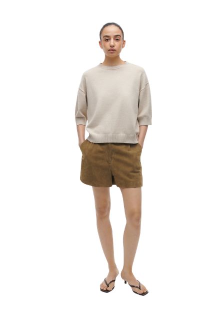 Studio AR Isidre Knitted T-shirt Beige