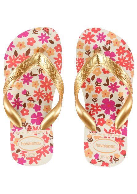 Havaianas Kids Flores Beige Golden
