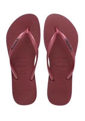 Havaianas Slim Logo Metallic Amaranth