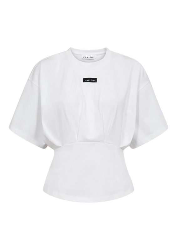 Haute L’Amitié Romie Pleat Tee White