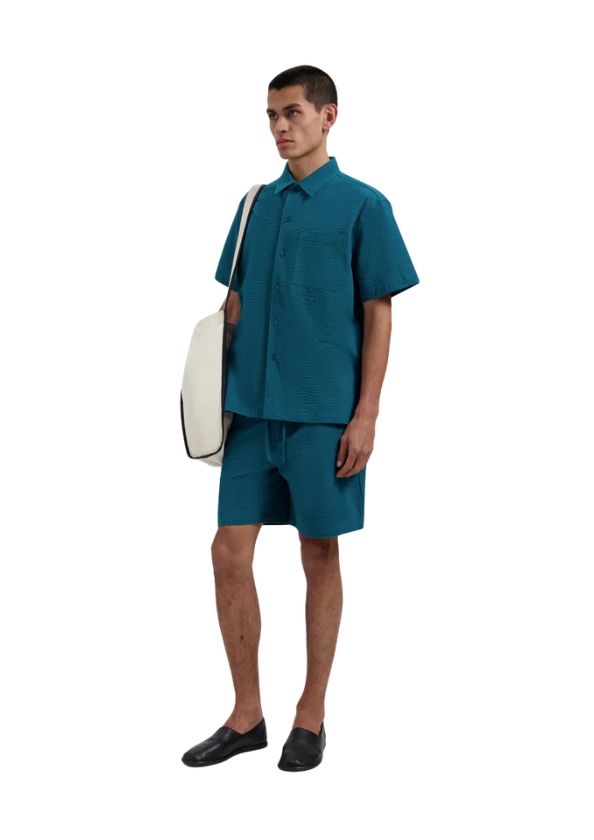 OLAF Seersucker Camp Shirt Gulf Coast, Maat: S