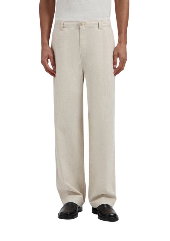 OLAF Linen Barrel Leg Pants Cement