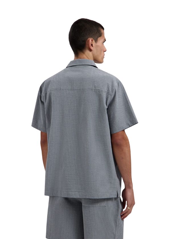 OLAF Seersucker Camp Shirt Heather Grey OLAF Seersucker Camp Shirt Heather Grey