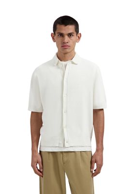 OLAF Linen Knitted SS Polo Off White