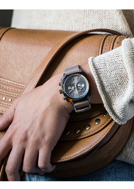 Briston Nato Strap Grey Taupe