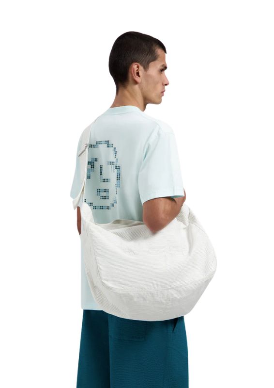 OLAF Stripe Newspaper Bag Off White