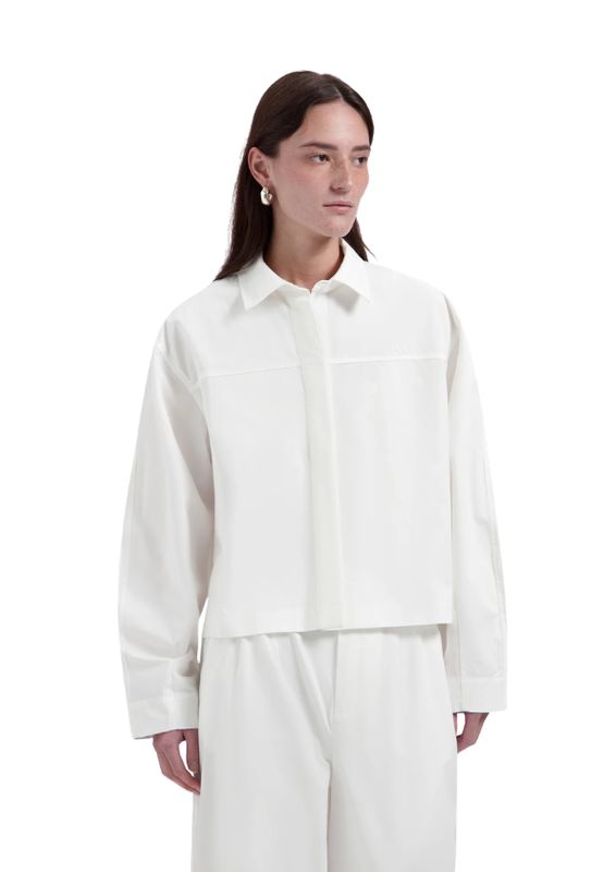 OLAF Retro Logo Boxy Shirt Optical White