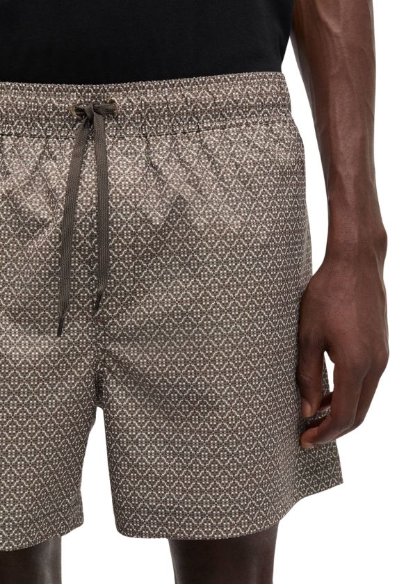 Samsoe Samsoe Moses swim shorts aop 14702 Brown Tile, Maat: S
