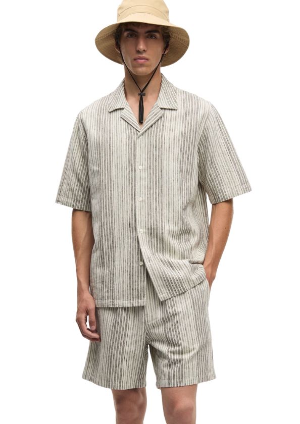 Samsoe Samsoe Oscar AX Shirt 14749 Brown st, Maat: S