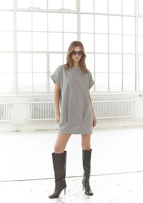 Co’Couture LanceCC Sweat Dress Grey Melange