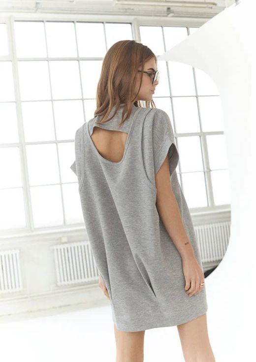 Co’Couture LanceCC Sweat Dress Grey Melange