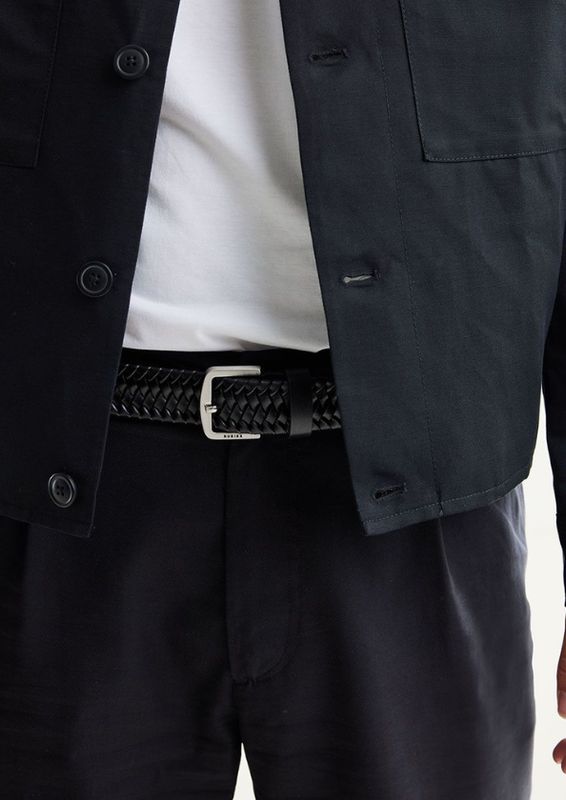 Nubikk Liam Belt Zwarte Leren Riem voor Heren