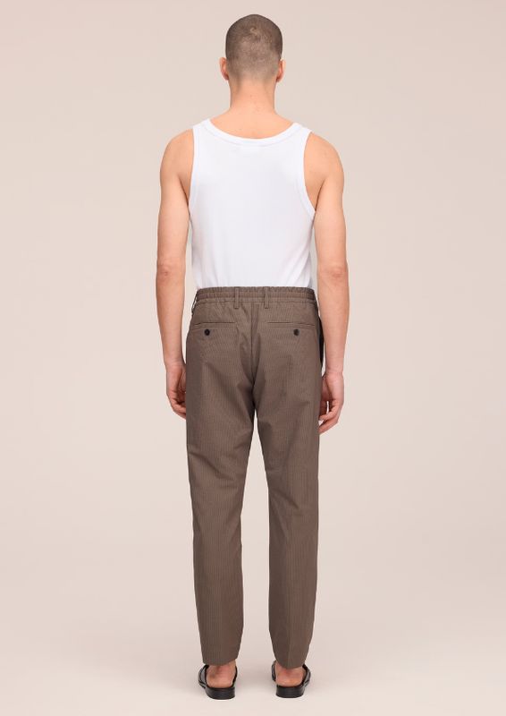 NN07 Billie Drawstring seersucker regular fit trouser Mable Husk
