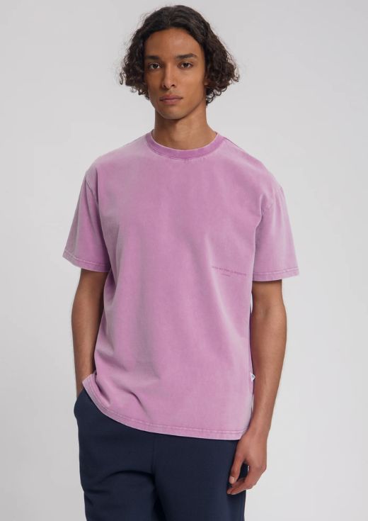 Law of the Sea Aqualis garment dyed t-shirt Mulberry, Maat: S
