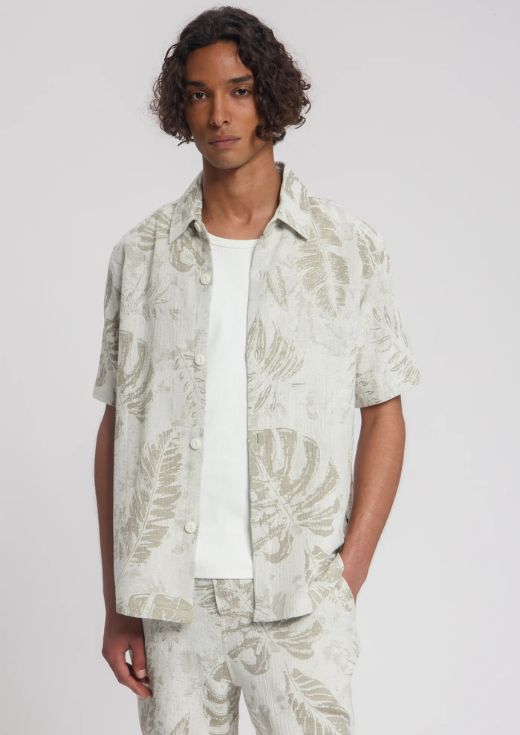 Law of the Sea Thalassa Jaquard shirt Tea