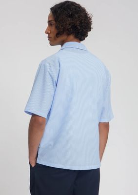 Law of the Sea Coralyn Seersucker striped shirt Nantucket Breeze