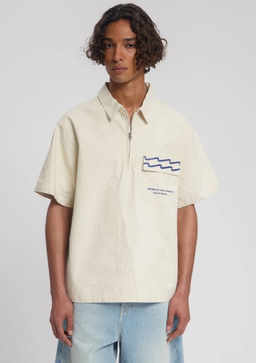 Law of the Sea Selene Heavy cotton polo shirt off white