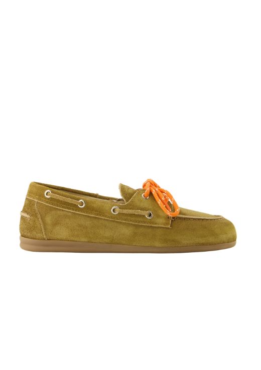 Posa Boat Loafer Brushed Suede Tan