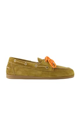 Posa Boat Loafer Brushed Suede Tan