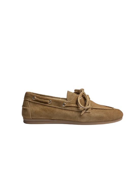 Posa Boat Loafer Brushed Suede Tan