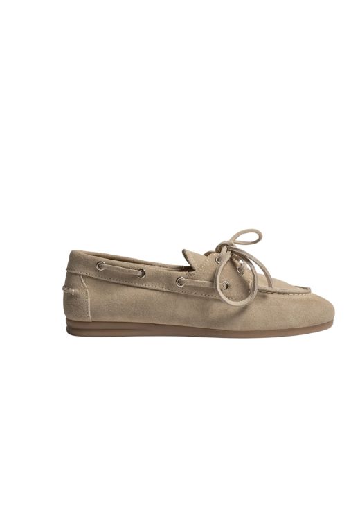 Posa Boat Loafer Brushed Suede Light taupe