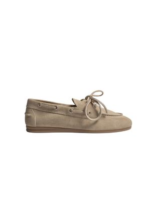 Posa Boat Loafer Brushed Suede Light taupe
