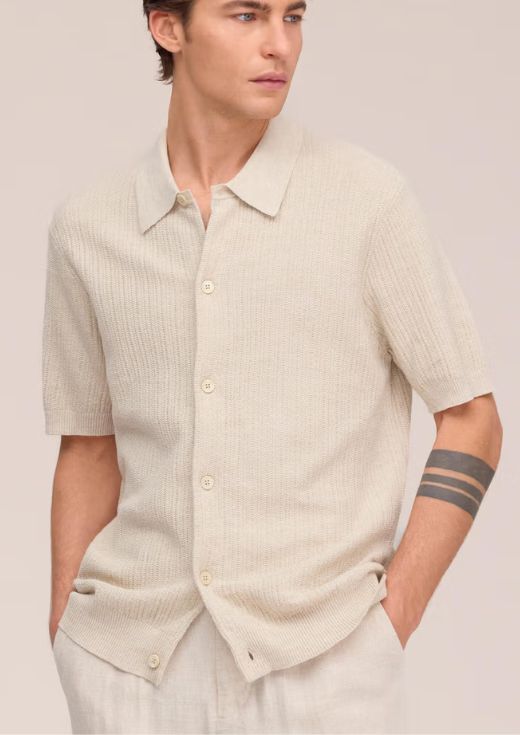 NN07 Nolan Ribbed organic cotton cardigan Ivory Mouliné NN07 Nolan Ribbed organic cotton cardigan Ivory Mouliné