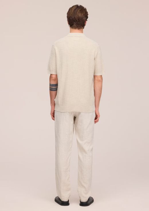 NN07 Nolan Ribbed organic cotton cardigan Ivory Mouliné