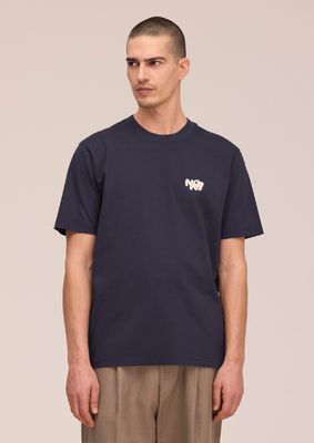 NN07 Adam Embroidery Pima cotton tee Deep Navy